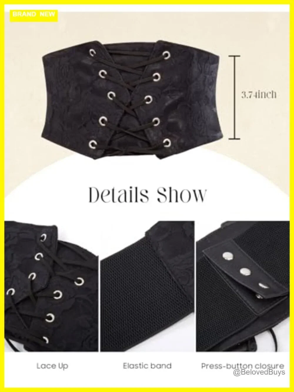Lace Up Waist Cincher Belt Renaissance Corset Belt